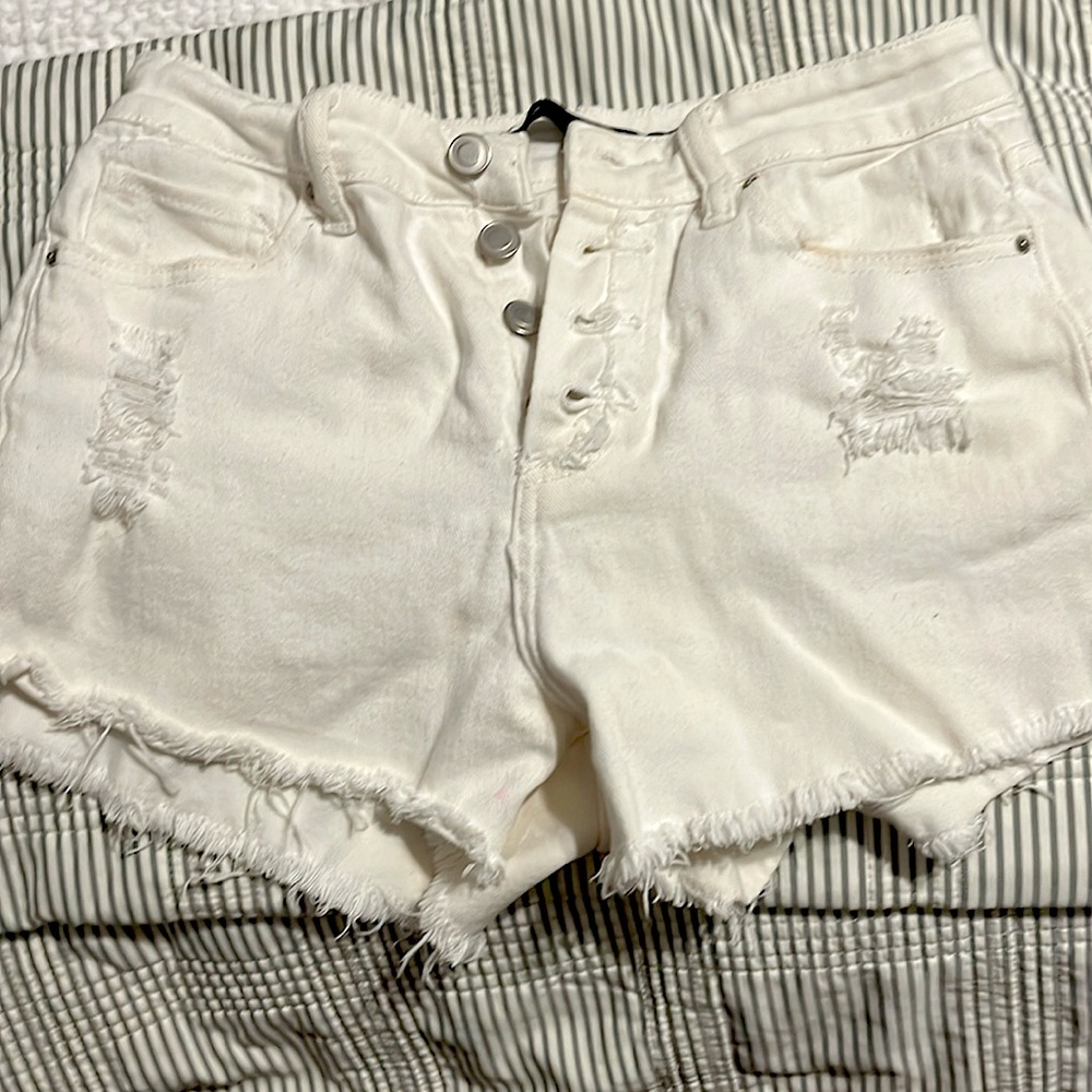 HARPER White Denim Shorts!